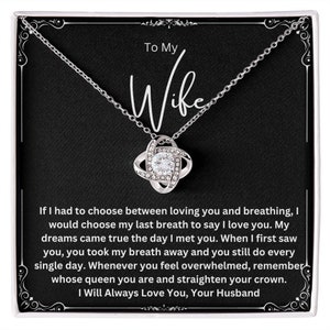 Last Breath Hanger Cadeau Voor Mijn Mooie Liefde op Verjaardag, Verjaardag, Kerstmis, Valentijnsdag. Ik hou van je ketting cadeau idee voor haar.