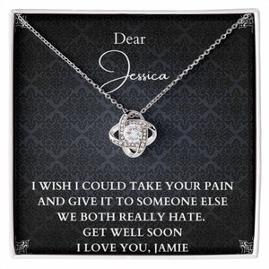Cadeau personnalisé Take Your Pain Away Pendentif pour Bestie, My Love, Get Well Soon Message Card, Cadeau de sympathie pour elle, Carte d’encouragement