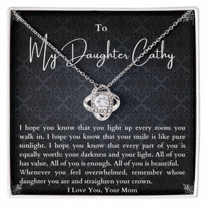 Personalized All Of You Is Beautiful Necklace Gift for Daughter on Birthday, To Daughter Encouragement Gift. Affirmation Gift For Daughter