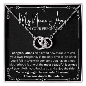 Personalisiert an meine Nichte auf Ihrem Schwangerschaftsgeschenk von Tante. An meine besondere schwangere Nichte Geschenk mit Botschaftskarte. Von Tante zur Nichte.