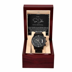 Regalo personalizzato per l'orologio del figlio dalla mamma per il 30 ° compleanno, idea regalo personalizzata unica per l'uomo del 30 ° compleanno, dalla mamma al figlio di 30 anni