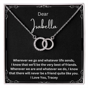 Regalo colgante Bestie personalizado único para el mejor amigo en el cumpleaños, San Valentín. Regalo especial personalizado BFF para Soul Sisters con mensaje