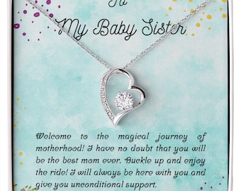 To My Pregnant Sister Gift with Message Card. Present for Pregnant Sister. My Pregnant Sister Gift Idea. Jewelry Gift For Pregnant Sister.