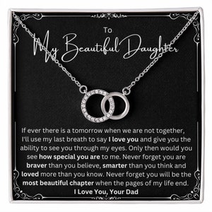 Mooiste hoofdstuk dochter cadeau van papa, aan mijn mooie dochter ketting, vader dochter verjaardagscadeau, vader dochter ketting