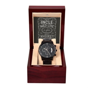 Oncle Age Like Whisky Watch Cadeau à mon oncle, Cadeau spécial pour oncle, Oncle Cadeau du neveu, De la nièce à l’oncle, À l’anniversaire, Noël