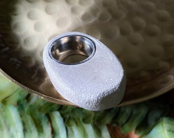 Chunky Contemporary Concrete Ring | Unique Handmade Ring | One Of A Kind