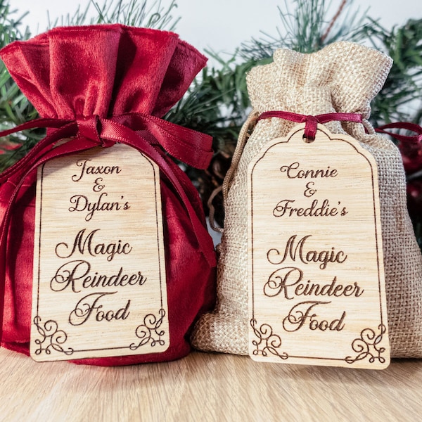 Personalised Magic Reindeer Food, Christmas eve box filler, Xmas eve gift, First Christmas Tradition, Traditional Keepsake gift from elf.