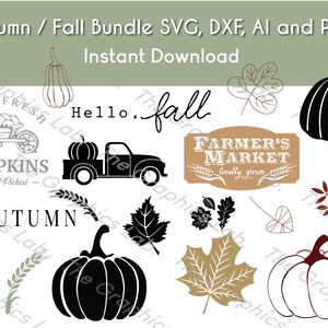 Pumpkin SVG File, Fall SVG File, Autumn SVG File, Farmhouse Svg, Pumpkin, Cricut, Silhouette, Cut Files, Digital Download, ai svg png dxf