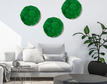 Bolas de musgo estabilizadas verde natural de 38 cm de MossHouse