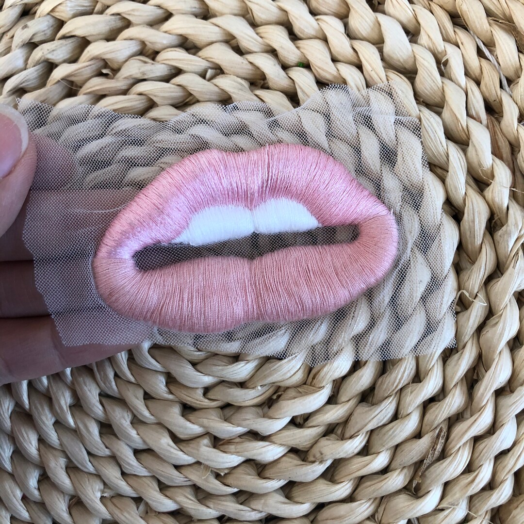 Exquisite Lip Patches, Embroidered Lip Patches, Mouth Patches That