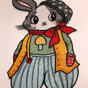Cartoon Rabbit Clothing Sticking Fashion Embroidery Sticking Tidal ...