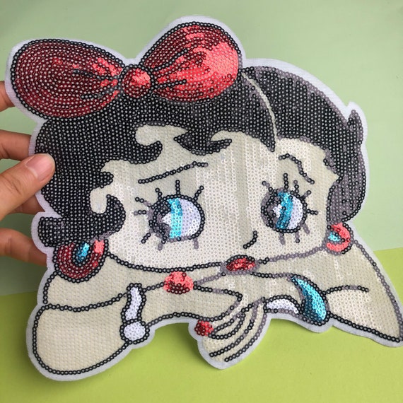 Big Eyes Girls Patches Cute Girls Sequin Patches Sequin Patches
