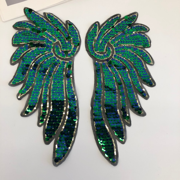 Wing Sequins Embroidered Sew On Patch Diy Supplies For Clothes T-Shirt Decorative Patches Applique