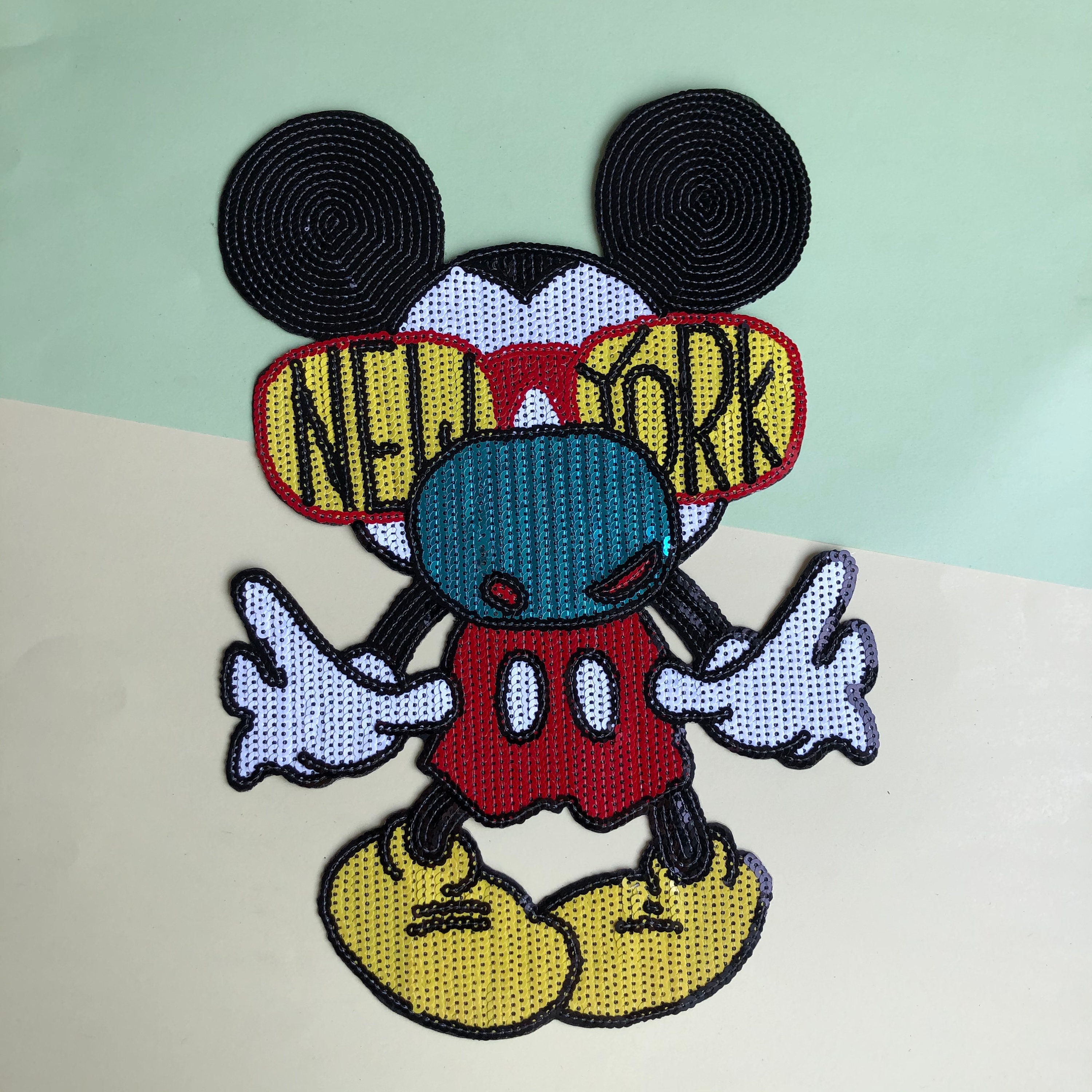 Chenille Mickey Mouse Patch Mickey Iron on Patch,mickey Heads 