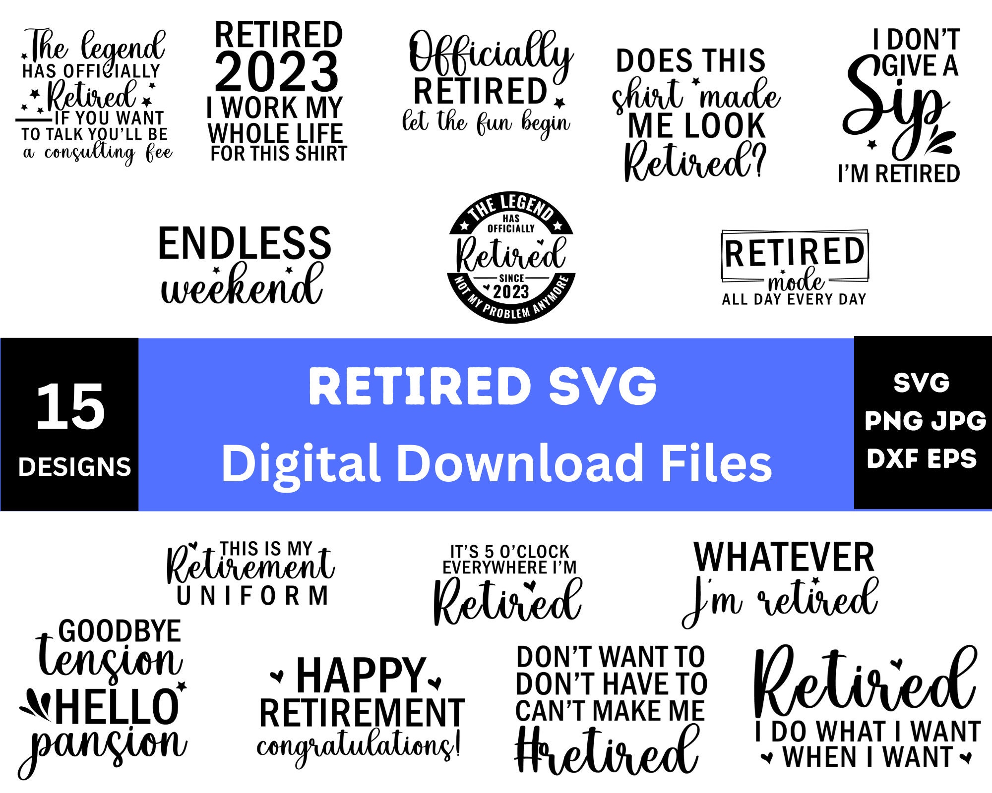 Retired Svg Retirement Svg Officially Retired Retirement - Etsy