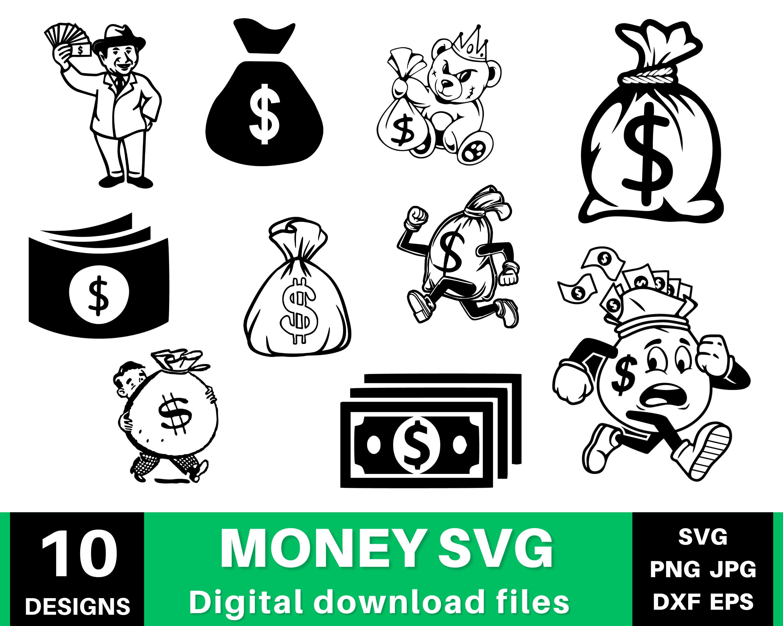 Money Svg Money Png Money Bag Svg Dollar Sign Svg Money Etsy Australia