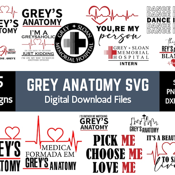Greys Anatomy Svg, Greys Anatomy, Greys Anatomy Png, You Are My Person, Nurse Svg, Anatomy Svg, Greys Anatomy Gifts, Svg Files For Cricut