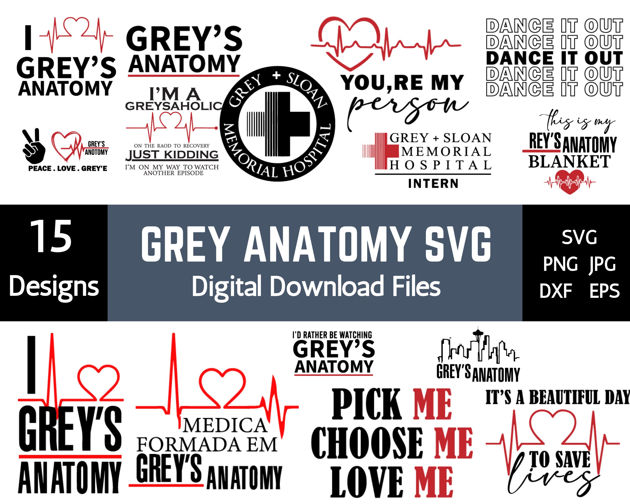 Greys Anatomy Svg Greys Anatomy Greys Anatomy Png You Are Etsy