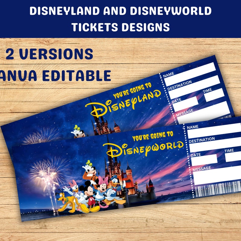 Disneyland Ticket - Etsy