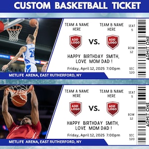 Surprise Basketball Game Ticket Template: Editable Gift (Digital Download)