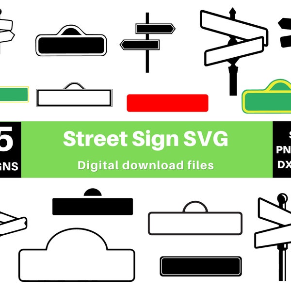 Street Sign Svg, Street Sign Png, Street Sign Clipart, Custom Street Sign, Street Signs Svg, Street Sign Vector, Svg Files For Cricut