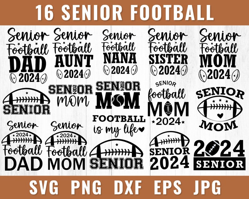Senior Football Svg, Football Senior Svg, Svg Files for Cricut, Senior