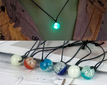 Glow in the Dark Moon Necklace, Luminous Glowing Star Pendant, Gift for Her, Valentine's Day Gift - Space Secrets