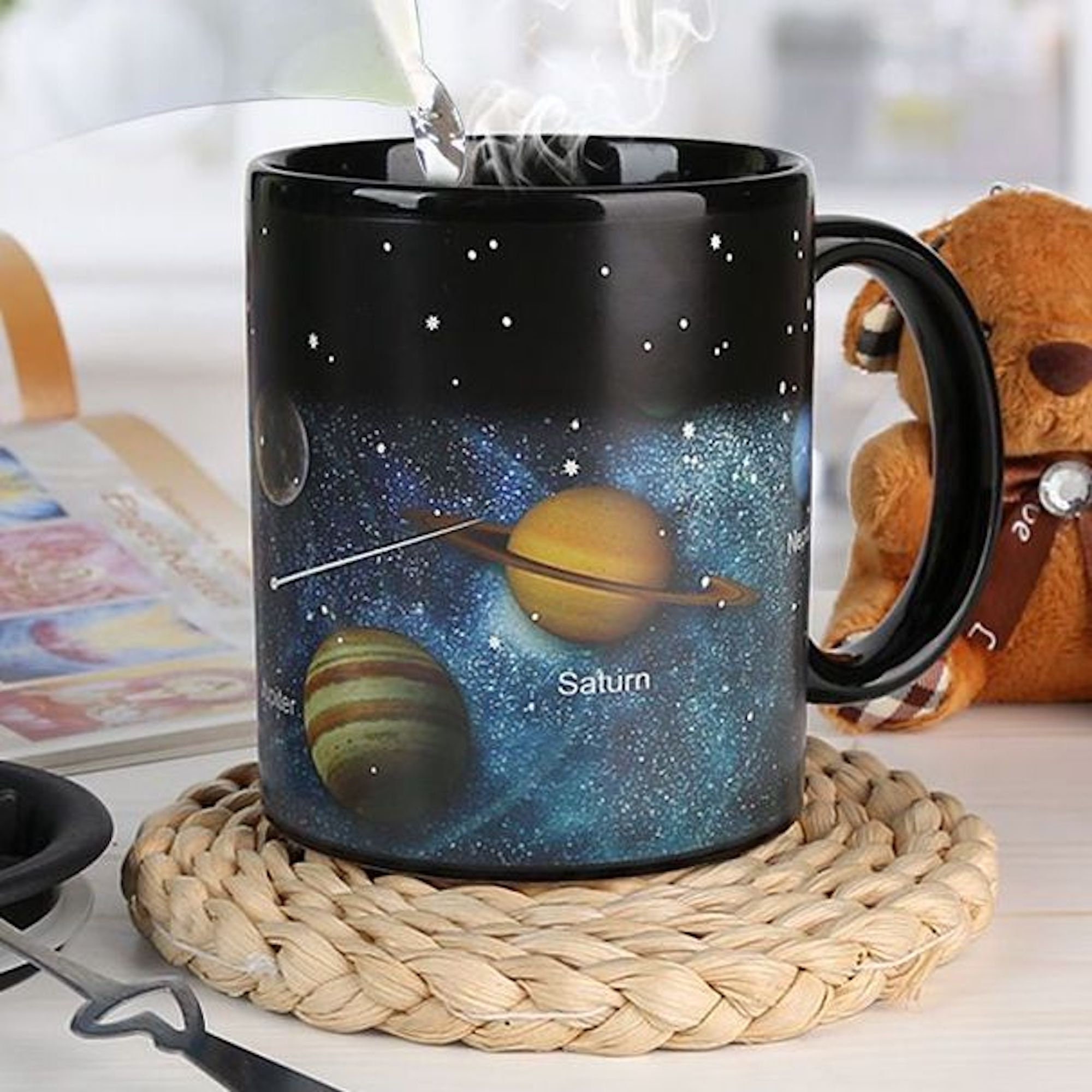 Astronaut Space Tea Mug Aesthetic Space Gift' Sticker