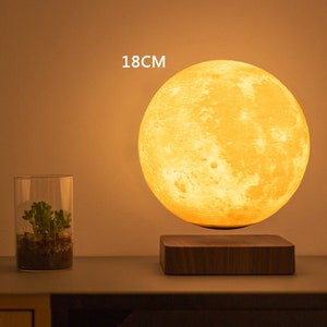 3d Levitating Moon Lamp, Floating Moon Lamp With Wooden Base, Mini Night  Light For Room Home Bedside Decor - Temu