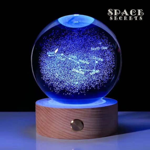 Moon Globe Cordless LED Table Lamp with Rechargeable Batteries