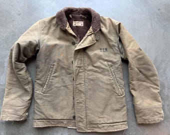 ジャケット・アウター BLUEBLUE N-1 deck jacket MADE IN JAPAN Vintage Blue Blue Jacket N1 Deck Jacket Military Style