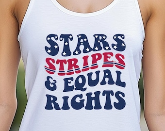Stars Stripes Equal Rights Shirt: 4th of July Feminist American Tee