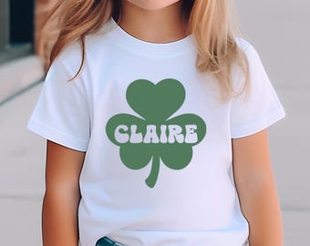 Personalized St Patrick's Day Shirt Custom Shamrock Toddler Sweatshirt