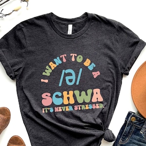 Funny Schwa Reading Teacher Shirt: Literacy Coach Gift image 1