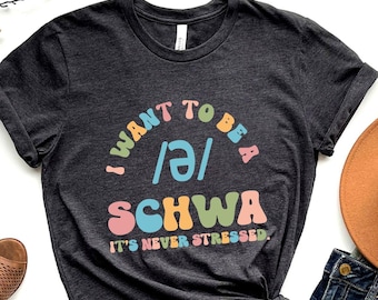 Funny Schwa Reading Teacher Shirt: Literacy Coach Gift