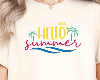 Hello Summer Shirt: Beach Vibes Vacation Tee