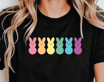 Easter Peeps Bunny Sweatshirt Colorful Spring Tshirt