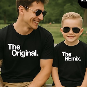 Custom Father Son Shirts Matching Original Remix Shirts Dad and Baby Shirts Dad and Daughter Gift for husband sweatshirt New Dad Hoodie