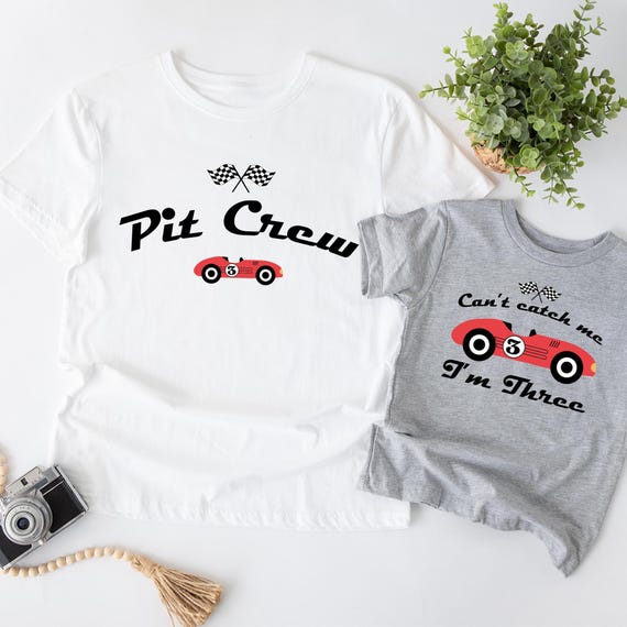 3rd Birthday Race Car Shirt: Pit Crew Matching Family Tee
