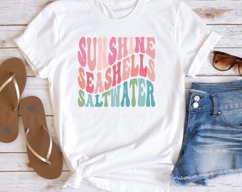Saltwater Seashells Sunshine Shirt: Summer Vacation Tee