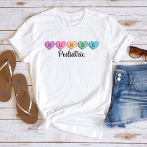 Registered Nurse Valentine&#39;s Day Shirt, Nurse Hearts Shirt, Conversation Hearts Shirt, Pediatric   Nurse Valentine Shirt, RN Valentine Shirt