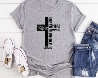 Camping and Jesus T-Shirt: Christian Camp Lover Gift