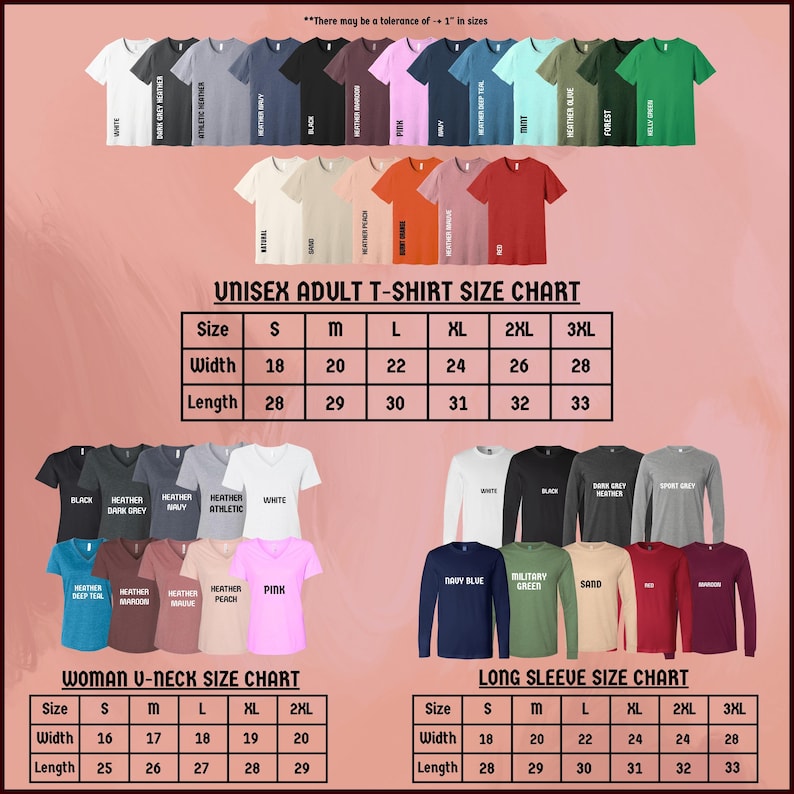 a chart showing the sizes of t - shirts for men and women