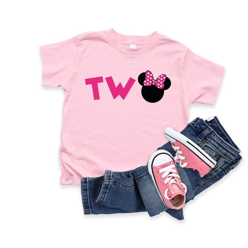 Minnie Mouse 2nd Birthday Shirt: Two Birthday Girl Tee image 1