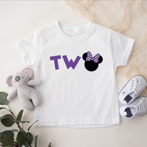 Minnie Mouse 2nd Birthday Shirt: Two Birthday Girl Tee image 2