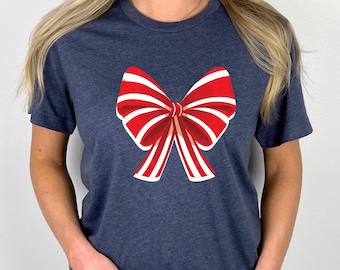 Christmas Bow Sweatshirt Holiday T-shirt