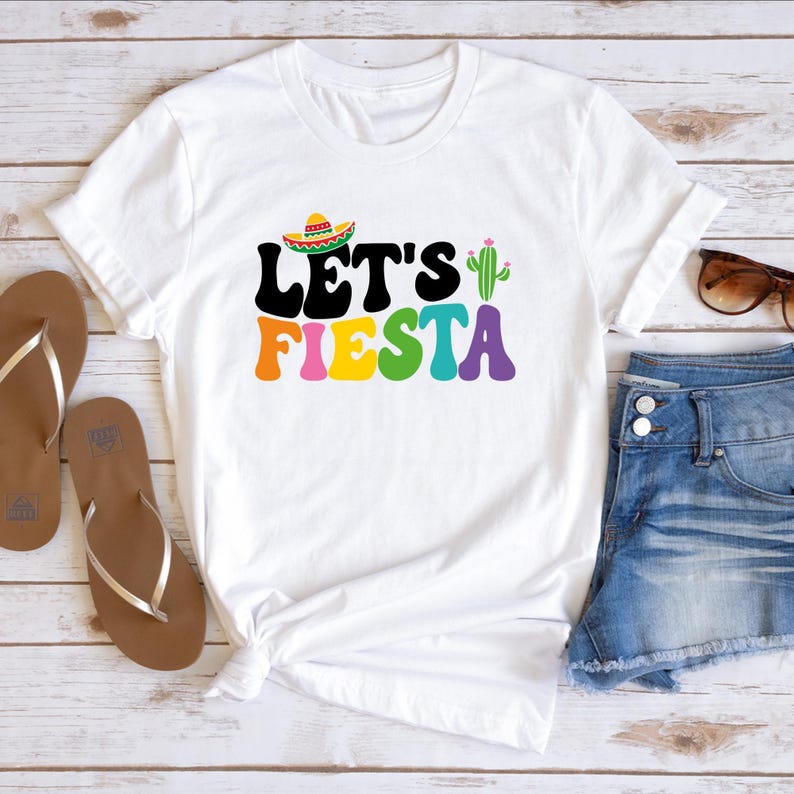 Let's Fiesta Shirt: Cinco De Mayo, Mexican Vacation Tee image 1