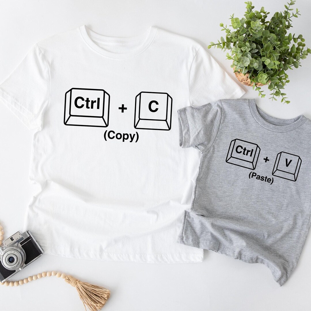 Copy Paste Shirt Set: Father & Baby Matching Shirts - Etsy