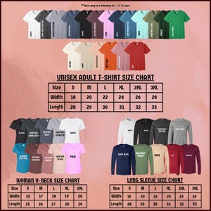 a chart showing the sizes of t - shirts for men and women