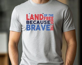 Land of the Free Shirt - Patriotic 4th of July American Flag Tee